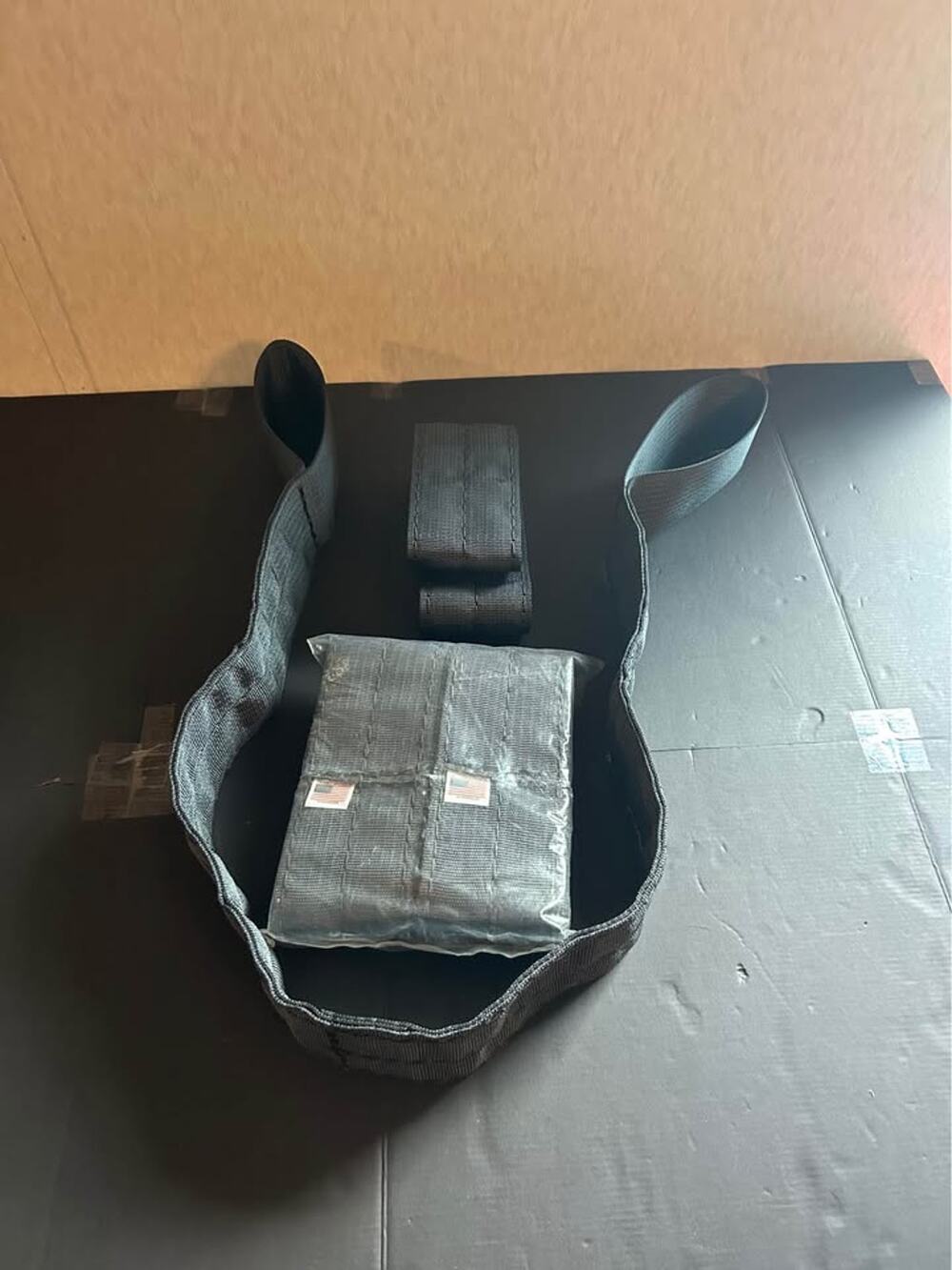 4 Heavy Duty Black Webbing Straps Tie Down Utility Cargo Belts Made in USA